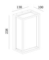 CHAMONIX * APLIQUE EXTERIOR GRIS OSCURO  LED IP65   - 9W - CCT 2700K-3200K-4000K